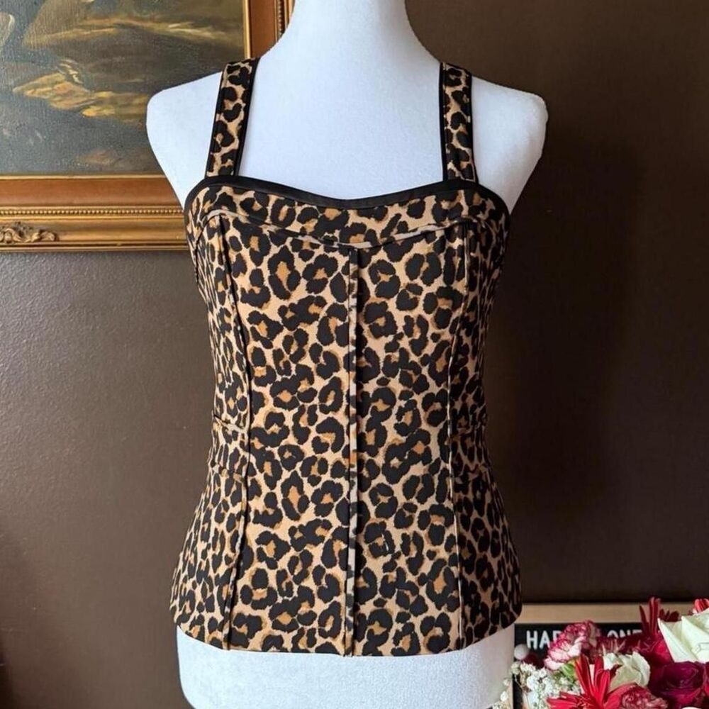 leopard print corset top